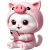 📱 Эмодзи «Хрюшка котик» для Telegram