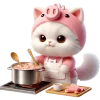 👩‍🍳 Эмодзи «Хрюшка котик» для Telegram
