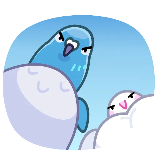 😑 Эмодзи «Pigeons - Гульки анимированные» для Telegram
