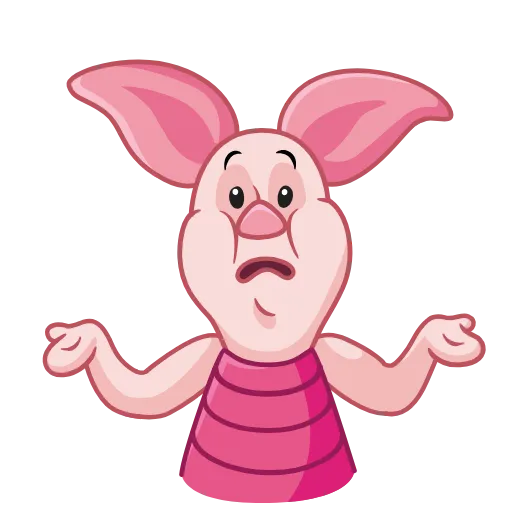 🤷‍♀️ Стикер «Piglet» для Telegram