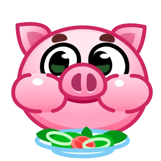 🥗 Стикер «Pig stickers» для Telegram