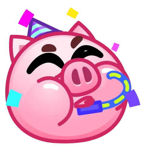 🥳 Стикер «Pig stickers» для Telegram