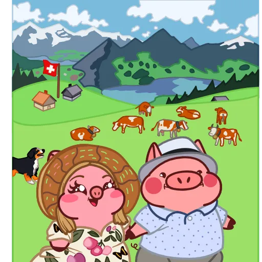 🇨🇭 Эмодзи «Эмодзи в "Pig Valera stat"» для Telegram