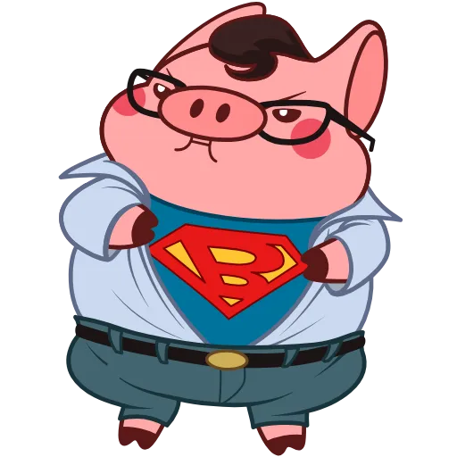 🦸‍♂️ Эмодзи «(2) Эмодзи в "Pig Valera stat 2"» для Telegram