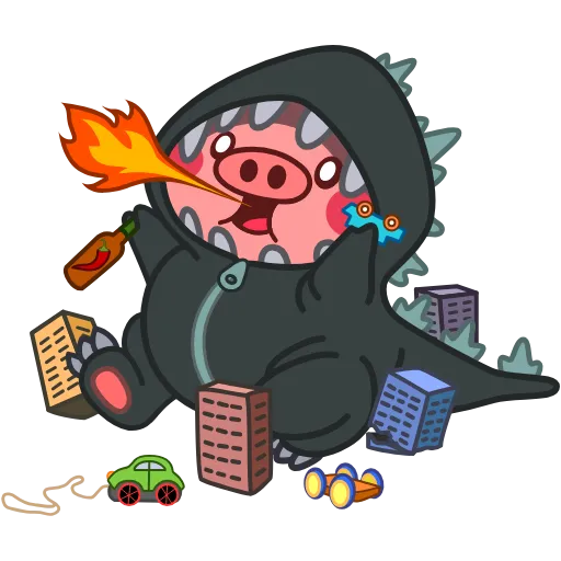 🦖 Эмодзи «(2) Эмодзи в "Pig Valera stat 2"» для Telegram