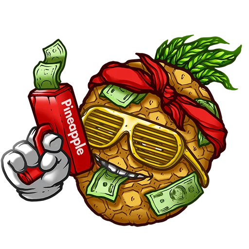 🤑 Стикер «Ананасовый эспрессо» для Telegram