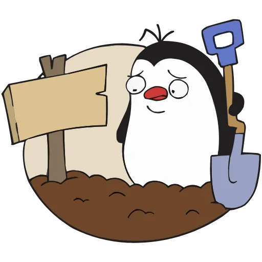 😔 Эмодзи «Пингвин Пинг» для Telegram