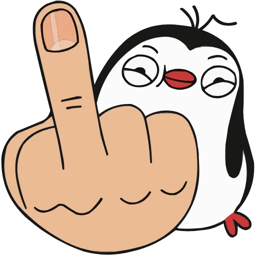 🖕 Эмодзи «Пингвин Пинг» для Telegram