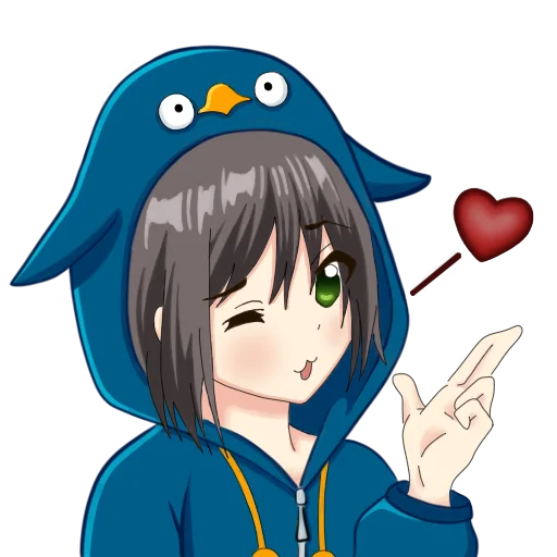 💋 Стикер «Пингви-тян» для Telegram