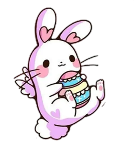 Стикерпак Pink Bunny для Telegram — скачать