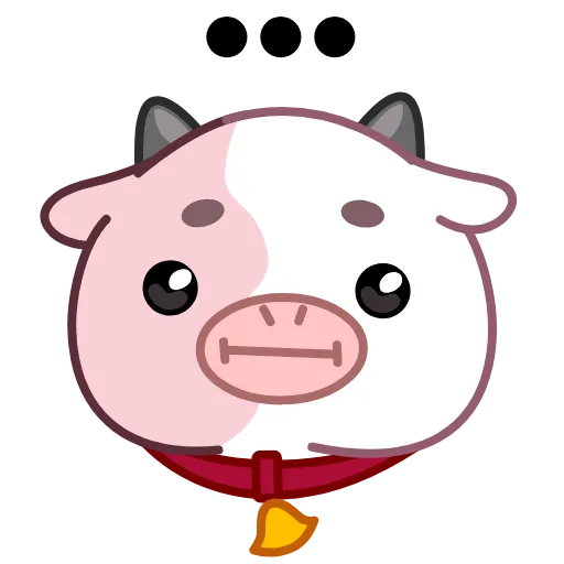 🫥 Стикер «Розовая коровка» для Telegram