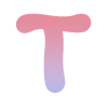 🦄 Эмодзи «Розово-синий градиентом, русские и английские» для Telegram