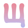 🦄 Эмодзи «Розово-синий градиентом, русские и английские» для Telegram
