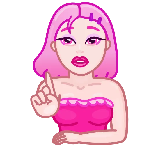 🙅‍♀️ Стикер «Pink Petty» для Telegram