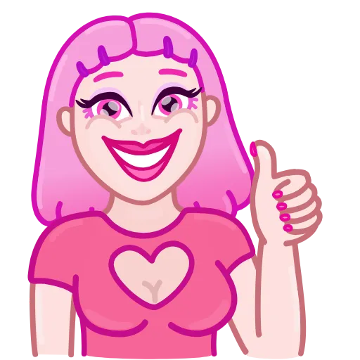 👍 Стикер «Pink Petty» для Telegram