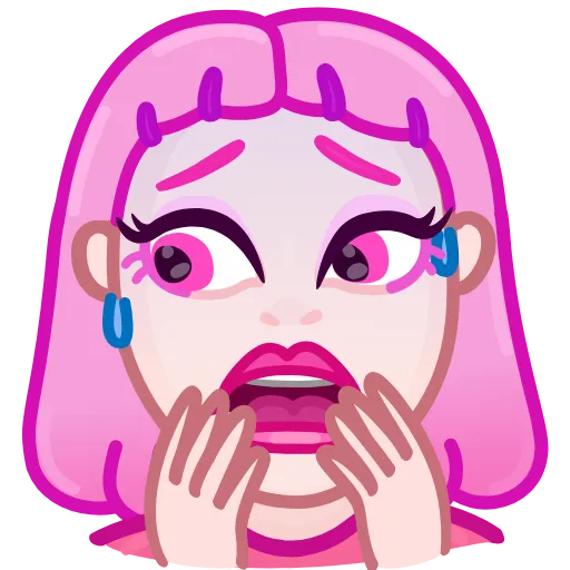 😰 Стикер «Pink Petty» для Telegram