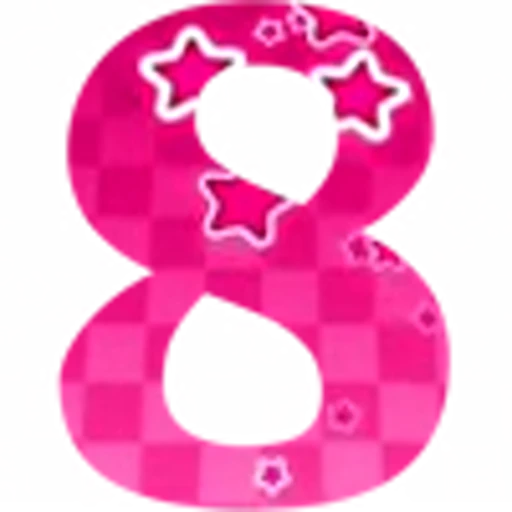 🔢 Эмодзи «Pink Stars - розовые анимированные буквы» для Telegram