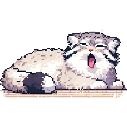 🥱 Стикер «pixel manul» для Telegram