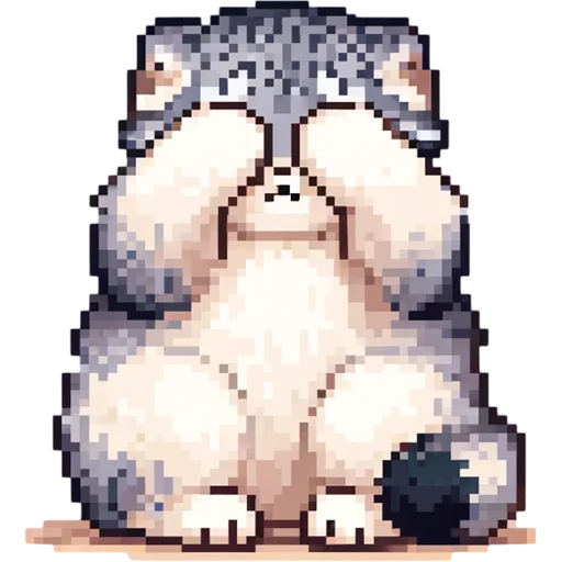 🙈 Стикер «pixel manul» для Telegram
