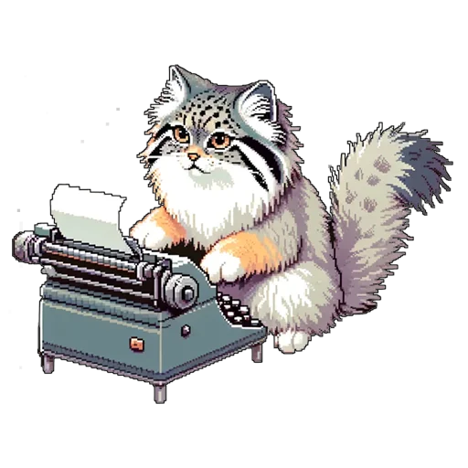 🖋 Стикер «pixel manul» для Telegram
