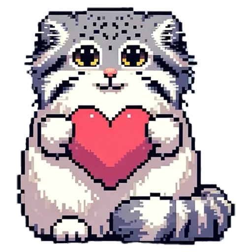 Стикерпак pixel manul для Telegram — скачать