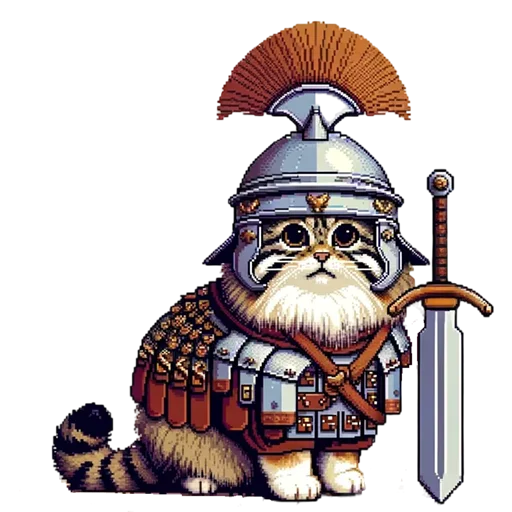 🗡 Стикер «pixel manul» для Telegram