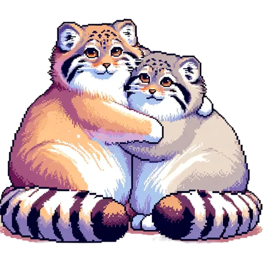 🤗 Стикер «pixel manul» для Telegram