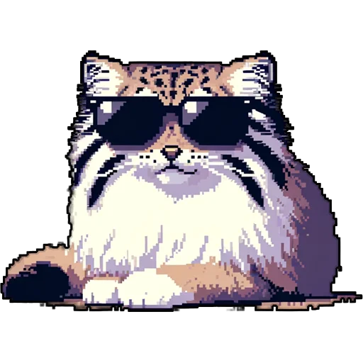 🕶 Стикер «pixel manul» для Telegram