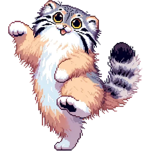 💃 Стикер «pixel manul» для Telegram