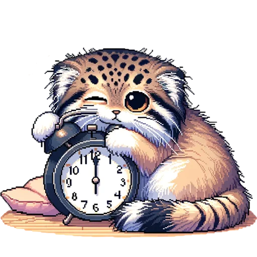 ⏰ Стикер «pixel manul» для Telegram