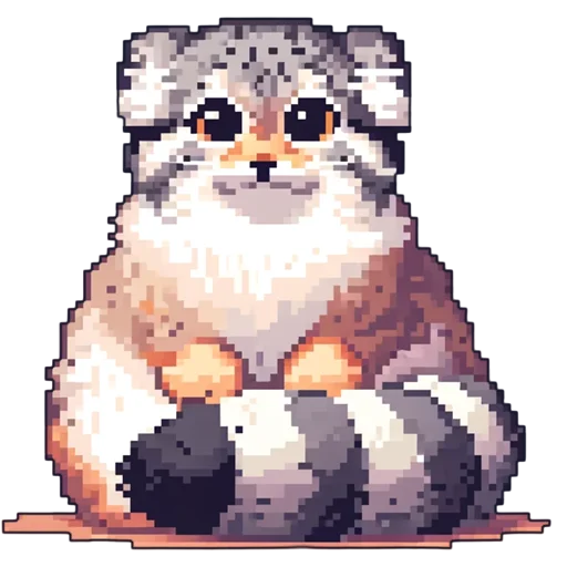 🐾 Стикер «pixel manul» для Telegram