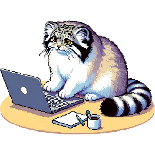 💻 Стикер «pixel manul» для Telegram