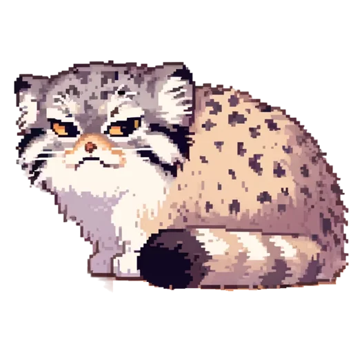 😤 Стикер «pixel manul» для Telegram