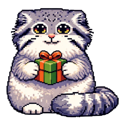 🎁 Стикер «pixel manul» для Telegram