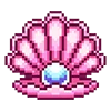 🦪 Эмодзи «pixel pink&violet» для Telegram