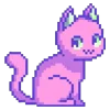 🐈 Эмодзи «pixel pink&violet» для Telegram