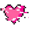 💖 Эмодзи «pixel pink&violet» для Telegram