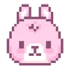🐇 Эмодзи «pixel pink&violet» для Telegram