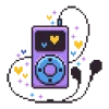 🎶 Эмодзи «pixel pink&violet» для Telegram