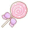 🍭 Эмодзи «pixel pink&violet» для Telegram