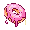 🍩 Эмодзи «pixel pink&violet» для Telegram