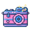 📷 Эмодзи «pixel pink&violet» для Telegram