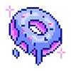 🍩 Эмодзи «pixel pink&violet» для Telegram