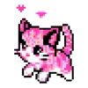 🐈‍⬛ Эмодзи «pixel pink&violet» для Telegram