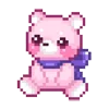 🧸 Эмодзи «pixel pink&violet» для Telegram
