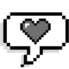 💭 Эмодзи «чб pixel #forgirls #pixel #color» для Telegram