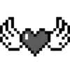 🖤 Эмодзи «чб pixel #forgirls #pixel #color» для Telegram