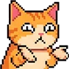 😦 Эмодзи «Pixel Cat» для Telegram