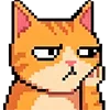 😐 Эмодзи «Pixel Cat» для Telegram