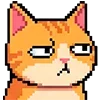 😑 Эмодзи «Pixel Cat» для Telegram